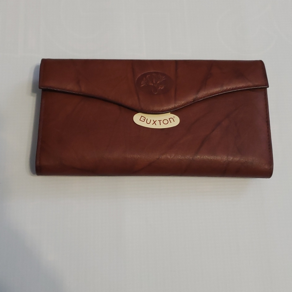 Vintage Buxton Brown Leather Wallet NWT